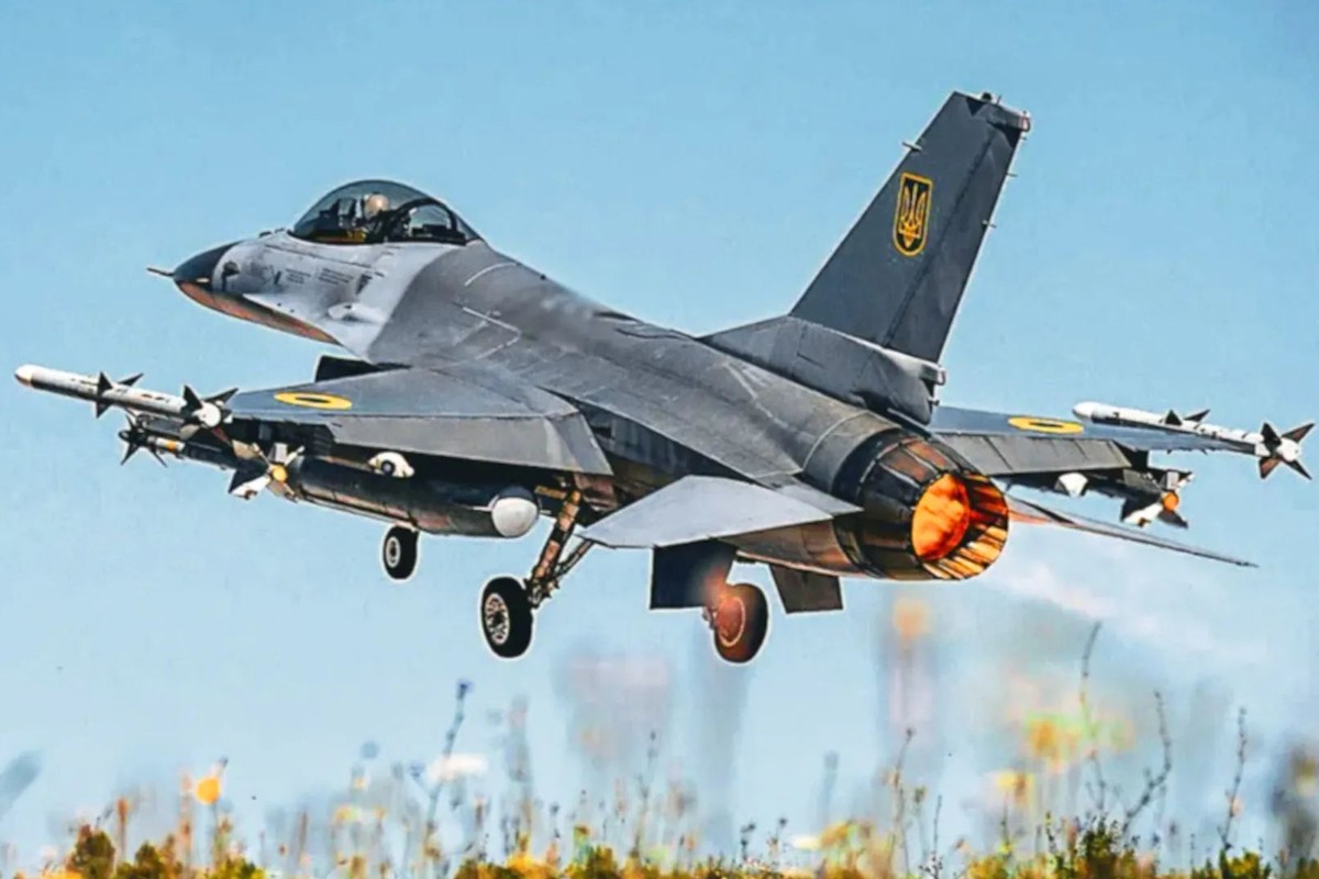 Ukraiński F-16 na pierwszym takim nagraniu. Uwagę zwraca jeden szczegół