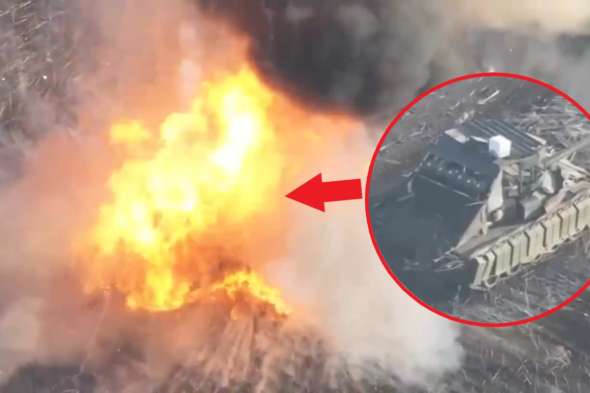 Spektakularna eksplozja rosyjskiego T-80. „Widok, który można podziwiać w nieskończoność”