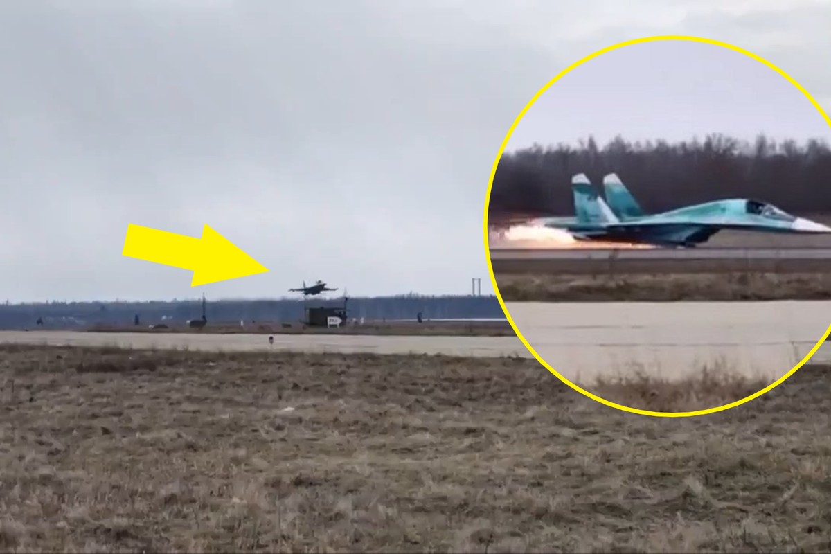 Piloci rosyjskiego Su-34 otarli się o śmierć. Awaryjne lądowanie bez podwozia [WIDEO]