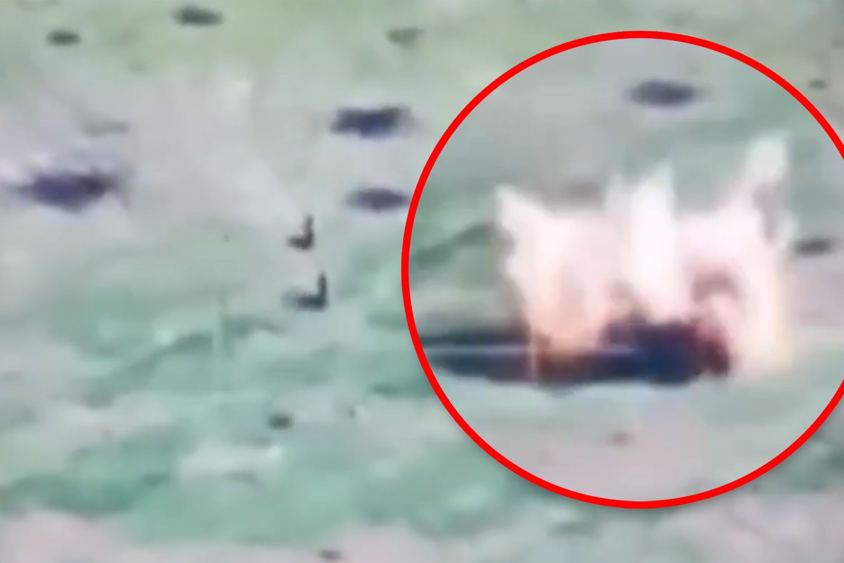 Defeat of Russian troops. Powerful detonation  ends motorcycle assault