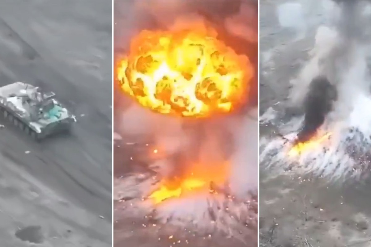 “Bad day for the crew.” Incredible detonation  of Russian vehicle [VIDEO]