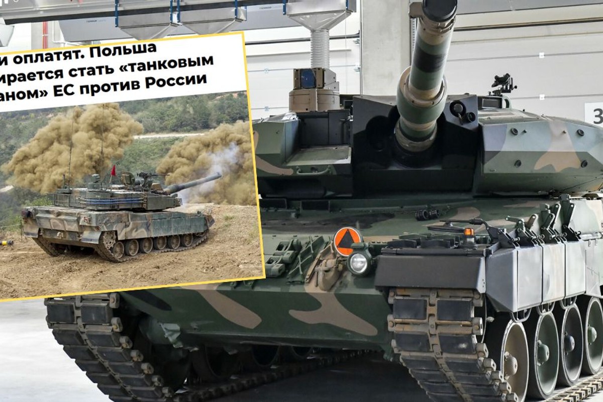 Russian propaganda about Polish's "tank fist". "Crushing Moscow"