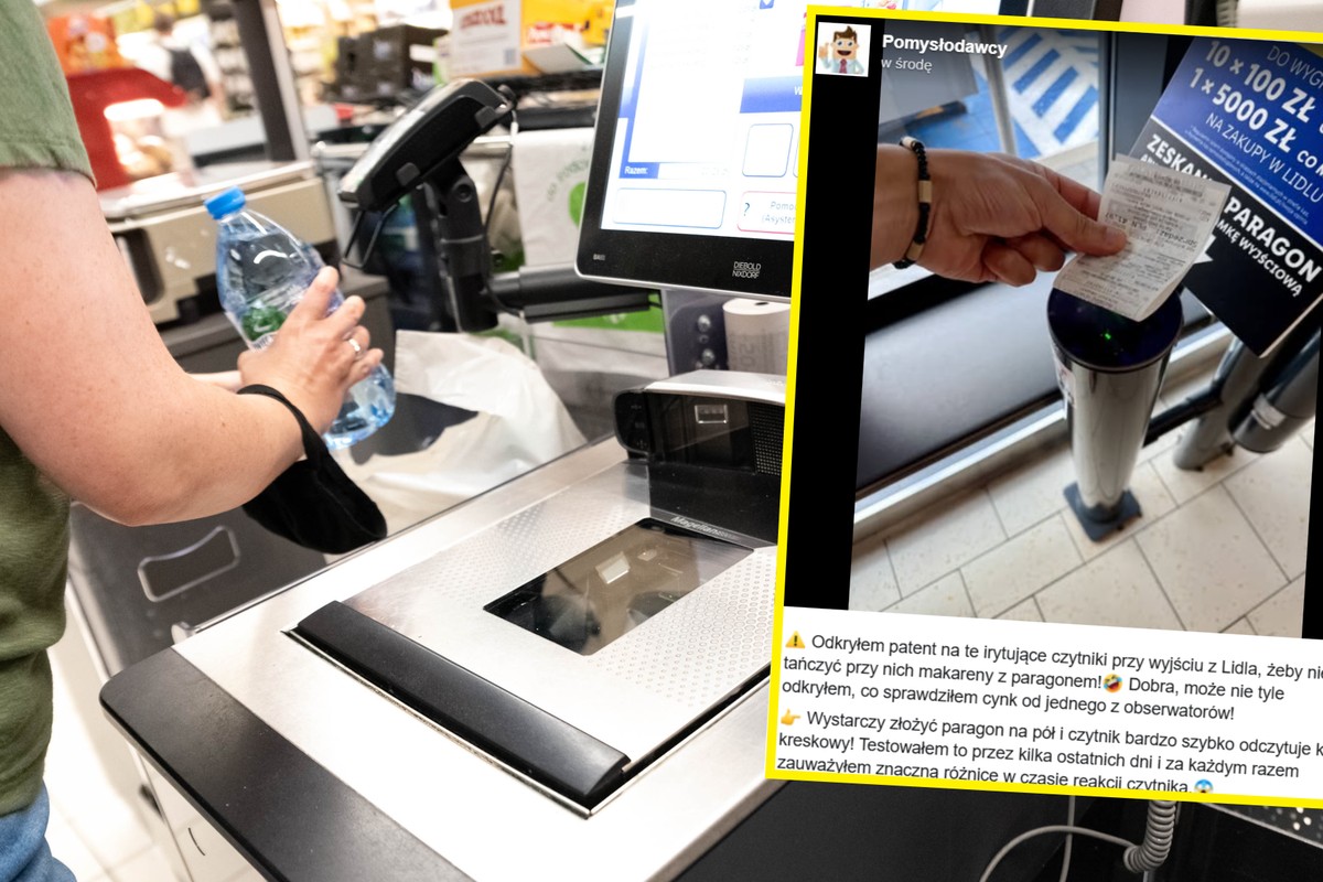 Odkrył sposób na szybkie przejście bramek w supermarkecie. „Wystarczy złożyć”